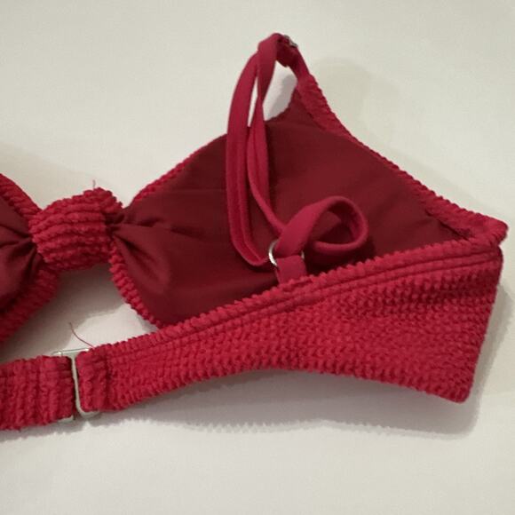 Dipping Daisys Red Coral Bikini Top Size Small NWT Padding - Picture 8 of 9